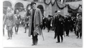 Prezydent Stanisław Wojciechowski na Wawelu, Kraków 1925 r. fot. NAC